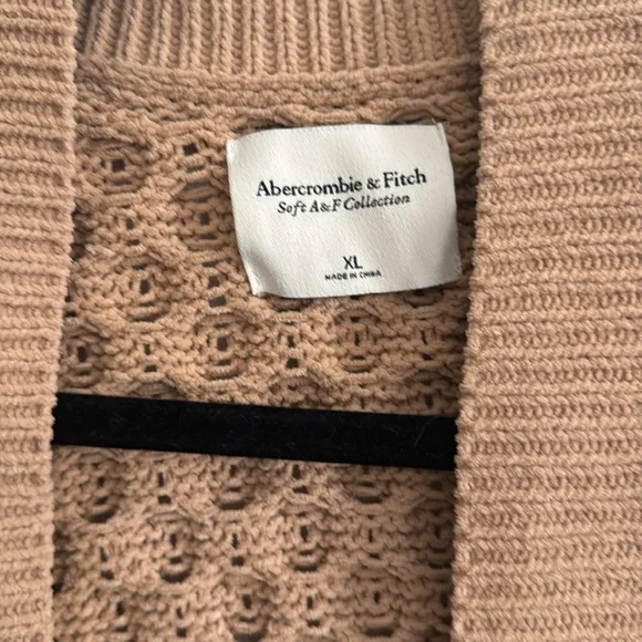 Abercrombie & Fitch Brown Textured Cardigan - Picture 2 of 4